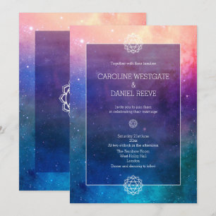 Aankondiging voor kleurrijke regenboognebula bruil