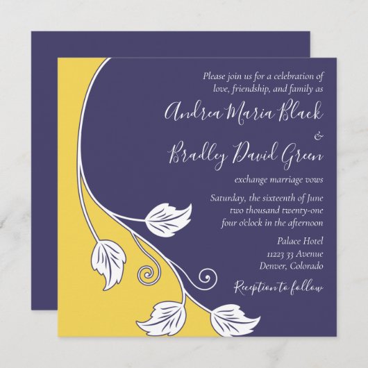 Aankondiging voor marineslag en geel huwelijk (Voorkant / Achterkant)