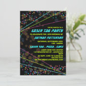 Aankondiging voor Neon Lights Label Birthday Party (Staand voorkant)