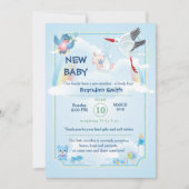 Aankondiging voor nieuwe baby, het is een jongen (Voorkant)