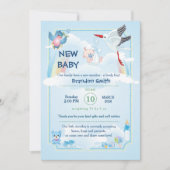 Aankondiging voor nieuwe baby, het is een jongen (Voorkant)