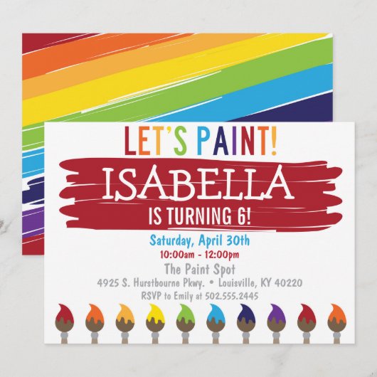 Aankondiging voor primaire kleurschilderende verja (Voorkant / Achterkant)