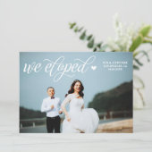 Aankondiging voor scriptbedekking foto-elopement (Staand voorkant)