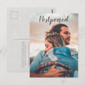 Aankondiging voor uitstel van het huwelijk briefkaart (Voorkant / Achterkant)