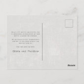 Aankondiging voor uitstel van het huwelijk briefkaart (Achterkant)