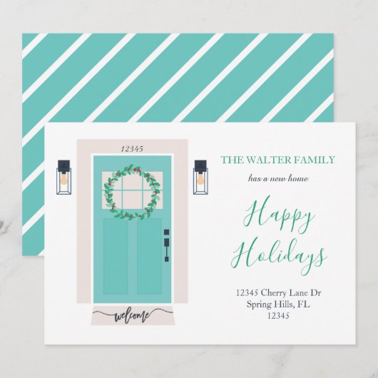 Aankondiging voor verplaatsing vooraan Blauwgroen (Voorkant / Achterkant)