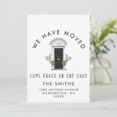 Aankondiging voor zwarte-deurbewegingen (Staand voorkant)