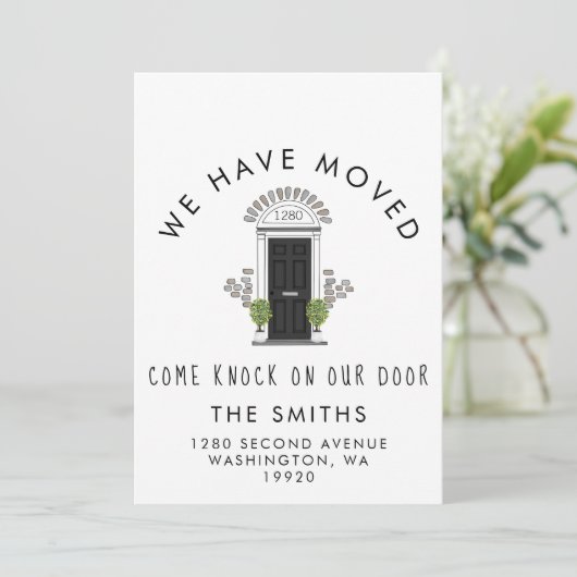 Aankondiging voor zwarte-deurbewegingen (Staand voorkant)