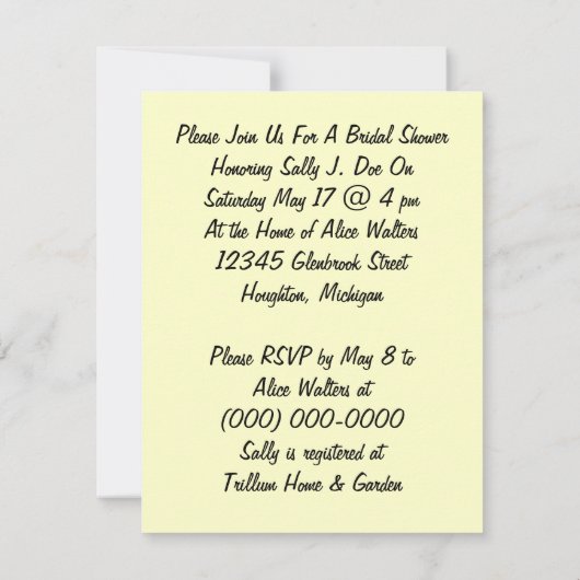 Aankondiging  Vrijgezellenfeest (Achterkant)