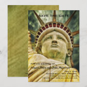 Aankondiging vrijheidsbeeld bewaar de datum (Voorkant / Achterkant)