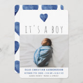 Aankondiging waterverf Blue Hearts (Voorkant / Achterkant)