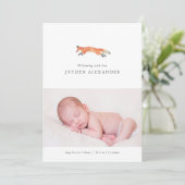 Aankondiging waterverf Fox Birth (Staand voorkant)
