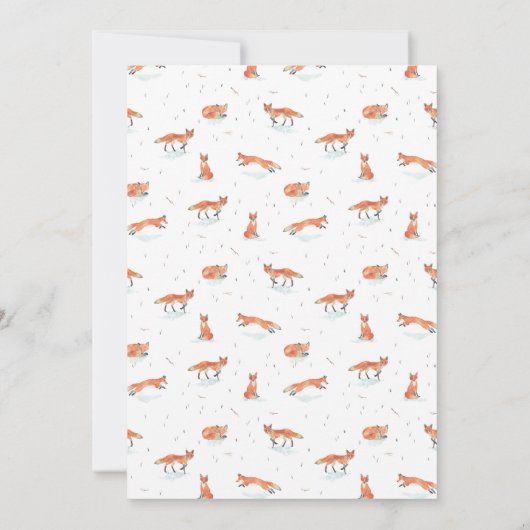 Aankondiging waterverf Fox Birth (Achterkant)