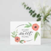 Aankondiging waterverf papaverbeweging briefkaart (Staand voorkant)