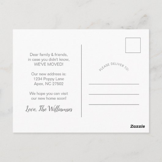 Aankondiging waterverf papaverbeweging briefkaart (Achterkant)