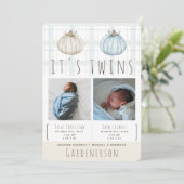 Aankondiging waterverf Pumpkins Twins Boys (Staand voorkant)