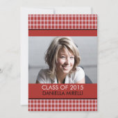 Aankondiging western rood chequefoto Afstuderen (Voorkant)