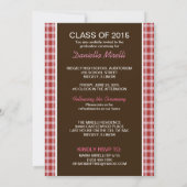 Aankondiging western rood chequefoto Afstuderen (Achterkant)