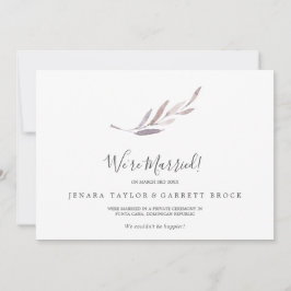 Aankondiging winterGreenery Elopement