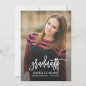 Aankondiging witpenseel EDITABLE COLOR Afstuderen (Voorkant)