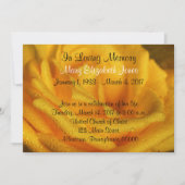 Aankondiging Yellow Rose Memorial Service (Voorkant)