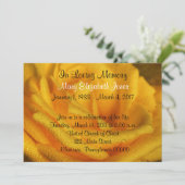 Aankondiging Yellow Rose Memorial Service (Staand voorkant)