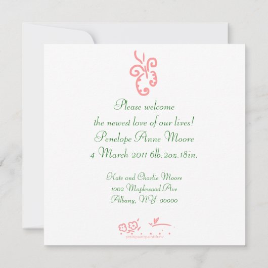 Aankondiging zalmfluitbloem (Achterkant)