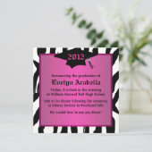 Aankondiging zebra Afstuderen (Staand voorkant)