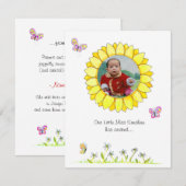 Aankondiging zonneschijnenadoptie (Voorkant / Achterkant)