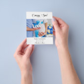 Aankondiging zwangerschap aankomende foto budget flyer (Hand)