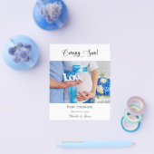 Aankondiging zwangerschap aankomende foto budget flyer (Enkel)