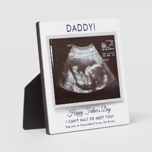 Aankondiging Zwangerschap Baby Scan Vaderdag Fotoplaat