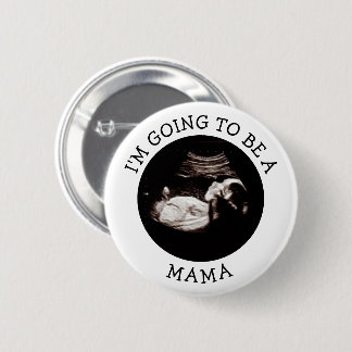 Aankondiging zwangerschap | Baby Shower Echografie Ronde Button 5,7 Cm