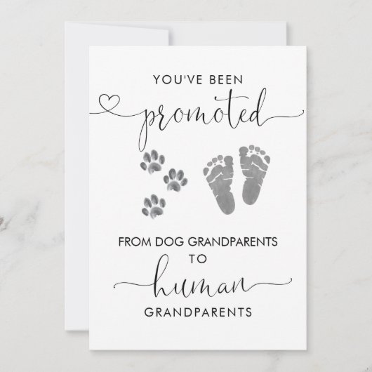 Aankondiging zwangerschap bij grootouders (Voorkant)