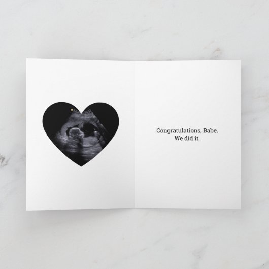 Aankondiging zwangerschap gefeliciteerd aan echtge (Binnen)