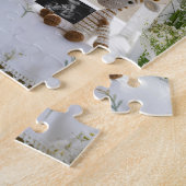 Aankondiging zwangerschap met bloemen legpuzzel (Zijkant)