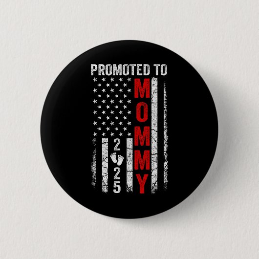 Aankondiging zwangerschap moeder geschat 2025 bijp ronde button 5,7 cm (Voorkant)