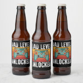 Aankondiging Zwangerschap Vader Niveau Ontgrendeld Bier Etiket (Flessen)