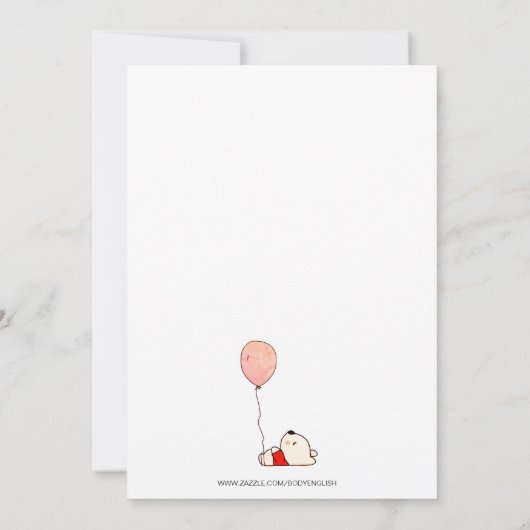 Aankondiging zwangerschap waterverf baby jongen (Achterkant)