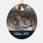 Aankondiging zwangerschap | Zwangerschapsfoto onth Keramisch Ornament (Links)