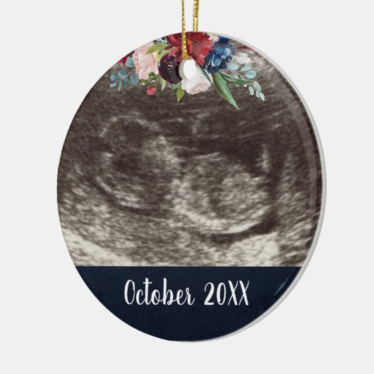 Aankondiging zwangerschap | Zwangerschapsfoto onth Keramisch Ornament (Links)
