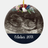 Aankondiging zwangerschap | Zwangerschapsfoto onth Keramisch Ornament (Achterkant)