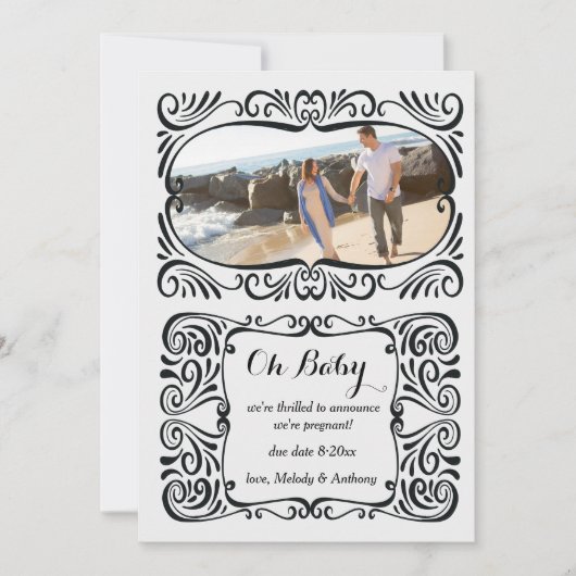 Aankondiging zwangerschapsfoto (Voorkant)