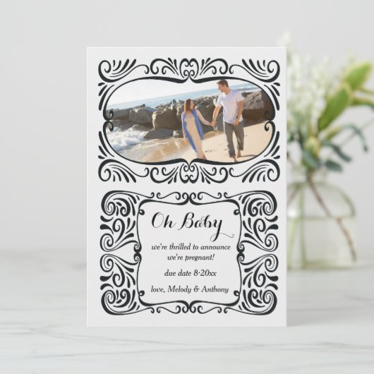 Aankondiging zwangerschapsfoto (Staand voorkant)