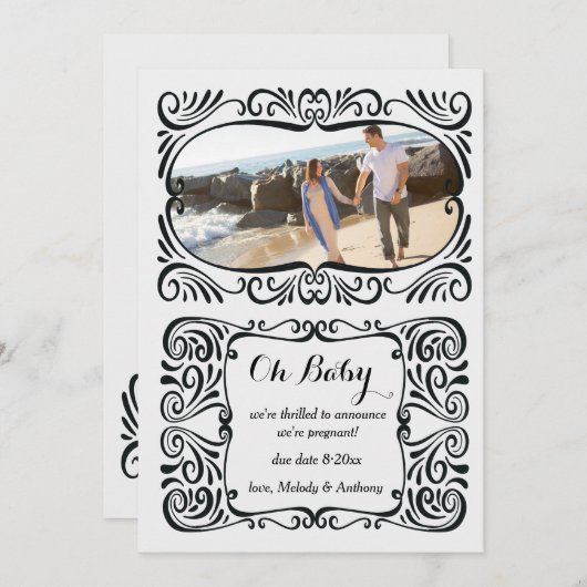 Aankondiging zwangerschapsfoto (Voorkant / Achterkant)