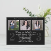 Aankondiging zwart Afstuderen (Staand voorkant)