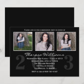 Aankondiging zwart Afstuderen (Voorkant / Achterkant)