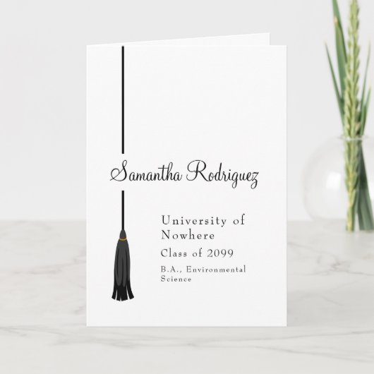 Aankondiging zwart Afstuderen (Voorkant)