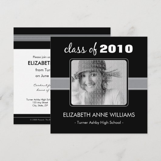 Aankondiging zwart Afstuderen in kaart brengen (Voorkant / Achterkant)