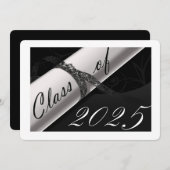 Aankondiging zwart-wit Afstuderen (Voorkant / Achterkant)